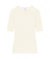 Courrèges Solar Crewneck Short-sleeved Jumper In White