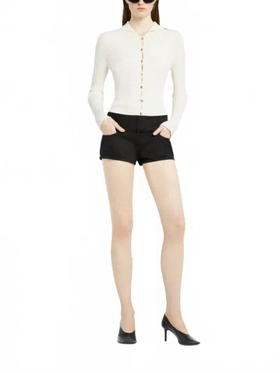 Courrèges Solar Light Rib Cardigan In Heritage White In Neutral