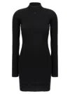 Courrèges 'solar Light Rib' Dress In Black