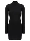 Courrèges Dress With Logo In Black