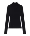 Courrèges Courreges Ribbed Knit Pullover Sweater In Black