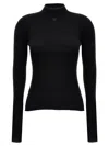 Courrèges Solar Light Rib Sweater In Black