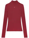 Courrèges Courregès Solar Sweater In Burgundy