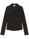 Courrèges 2-pocket Medusa Crepe Button-down Shirt In Black