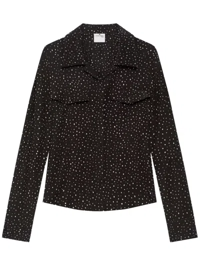 COURRÈGES SPLATTERED-PAINT PRINT SHIRT