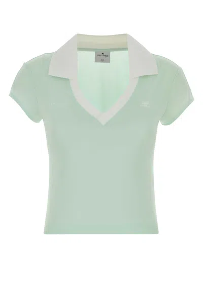 Courrèges Courreges Sports Cropped Polo In Green