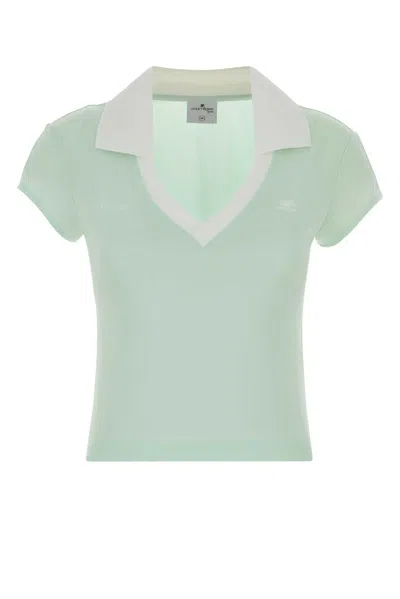 Courrèges Courreges Collared Short-sleeve Polo In Green