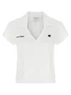 Courrèges Sports Cropped T-shirt In White