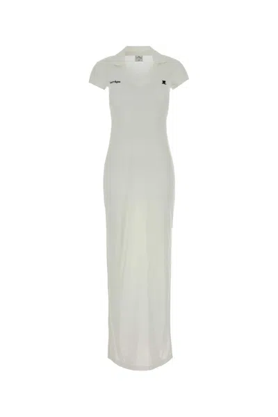 Courrèges Courreges Sports Polo Long Dress In White
