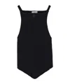 Courrèges Courreges "ribbed Knit Holistic Top In Black