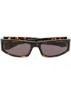 Courrèges Square-frame Sunglasses In Brown