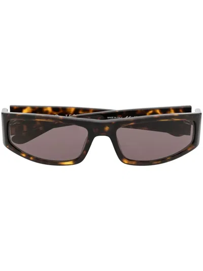 Courrèges Square-frame Sunglasses In Brown