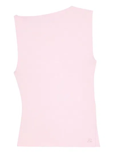 Courrèges Square Interlock Top In Pink