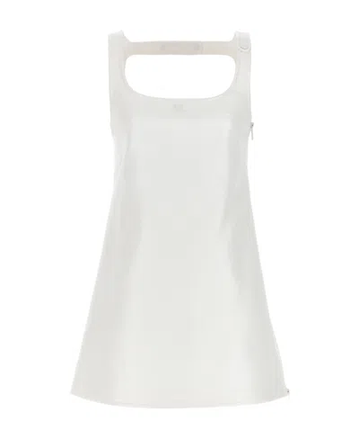 COURRÈGES COURRÈGES LOGO DETAILED SLEEVELESS DRESS
