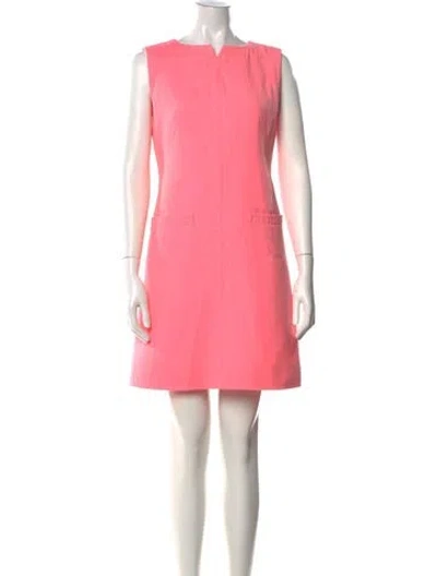 Pre-owned Courrèges Square Neckline Mini Dress In Pink