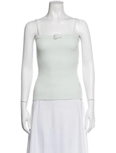 Pre-owned Courrèges Square Neckline Sleeveless Top In Green