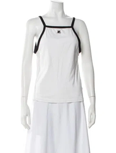 Pre-owned Courrèges Square Neckline Sleeveless Top In Multi