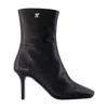 Courrèges Square Toe 80 Ankle Boots In Black