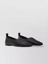 Courrèges Square Toe Calf Leather Ballerina Shoes