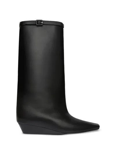 Courrèges Square-toe Boots In Black