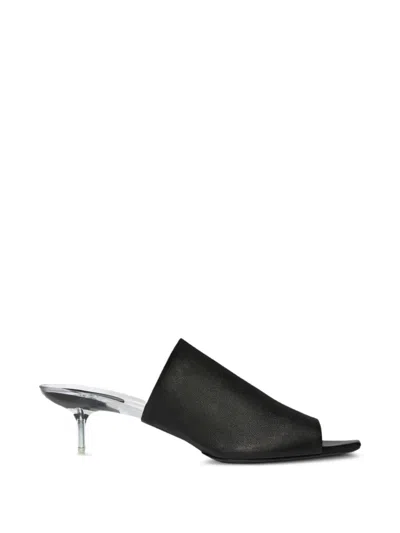Courrèges Square-toe Sandals In Black