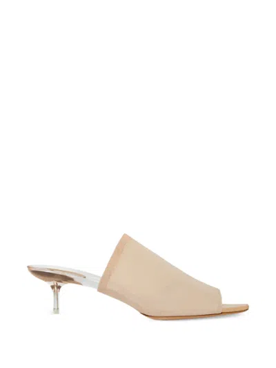 Courrèges Square-toe Sandals In Neutral