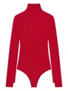 Courrèges Courreges Women Stand-up Collar Bodysuit In Red