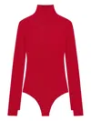 Courrèges Courreges Women Stand-up Collar Bodysuit In Red