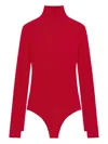 Courrèges Courreges Women Stand-up Collar Bodysuit In Red