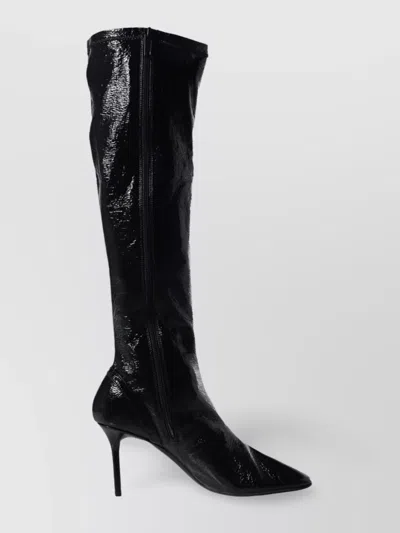 Courrèges Stiletto Heel Knee-high Boots In Black