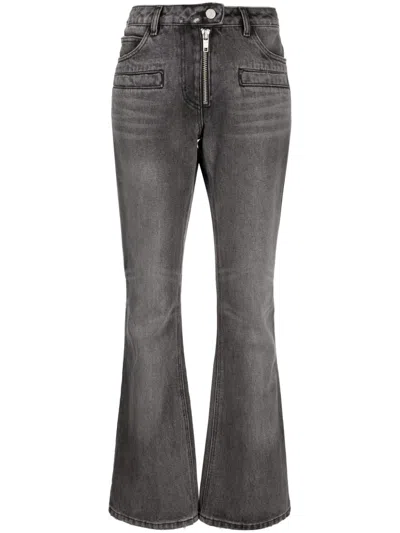 Courrèges Stonewashed Gray Denim Jeans For Women