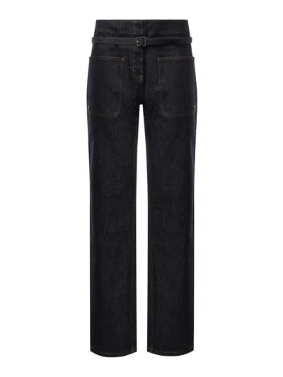 Courrèges Straight Denim Jeans In Black