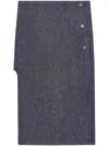 Courrèges Straight Denim Skirt In Grau
