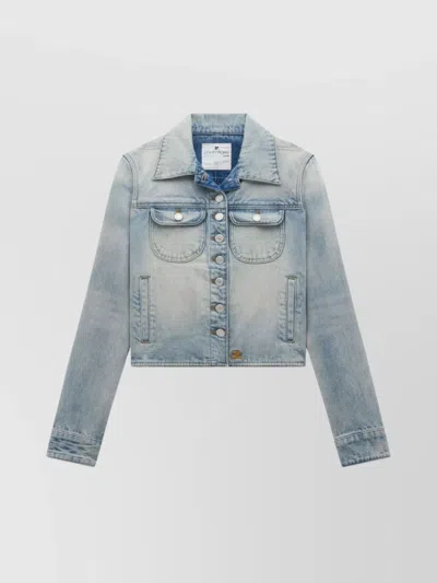 Courrèges Denim Trucker Jacket For In Blue
