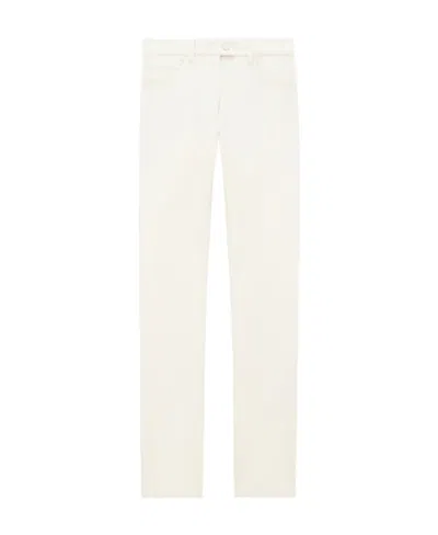 Courrèges Straight-leg Faux Leather Trousers In White