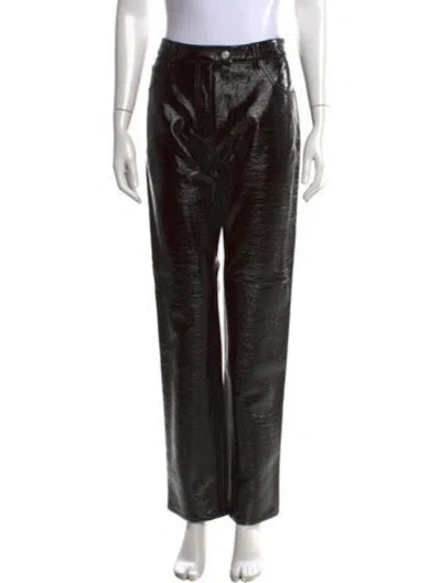 Pre-owned Courrèges Straight Leg Pants In Black