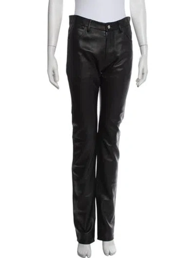 Pre-owned Courrèges Straight Leg Pants In Black