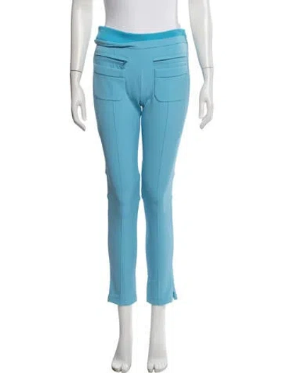 Pre-owned Courrèges Straight Leg Pants In Blue