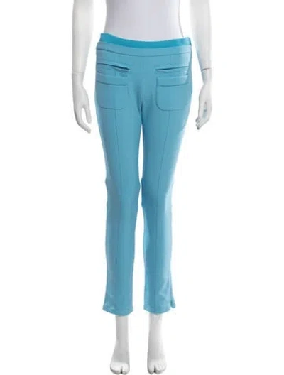 Pre-owned Courrèges Straight Leg Pants In Blue