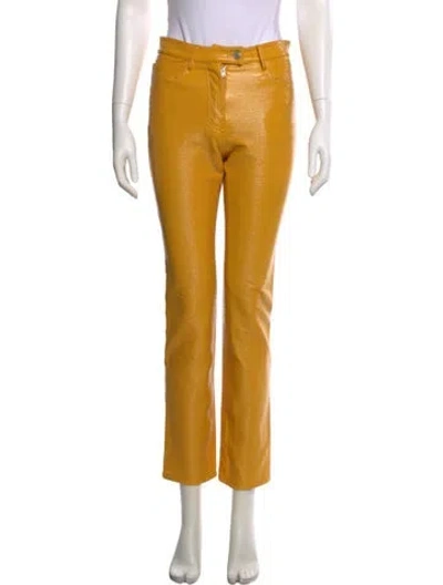 Pre-owned Courrèges Straight Leg Pants In Brown