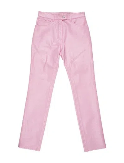 Pre-owned Courrèges Straight Leg Pants In Pink
