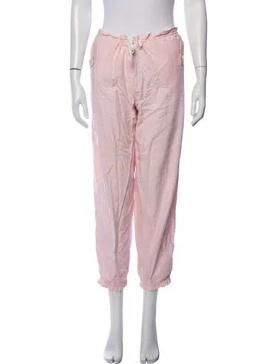 Pre-owned Courrèges Straight Leg Pants In Pink