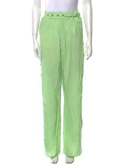 Pre-owned Courrèges Straight Leg Pants W/ Tags In Green