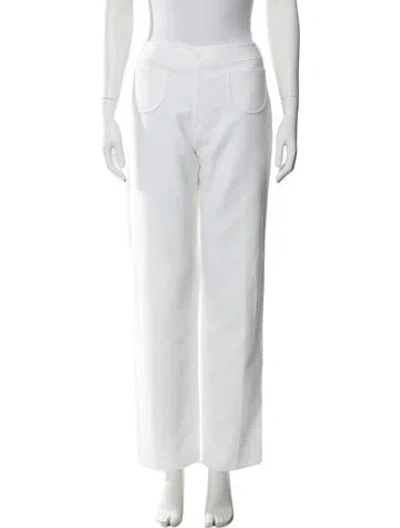 Pre-owned Courrèges Straight Leg Pants In White