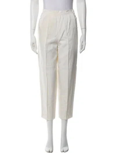 Pre-owned Courrèges Straight Leg Pants In White