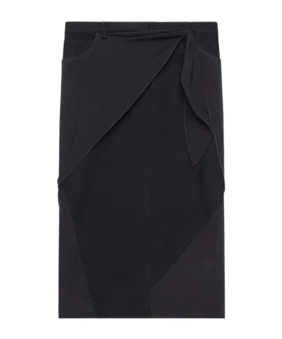 Courrèges Straight Mid-length Skirt In Black