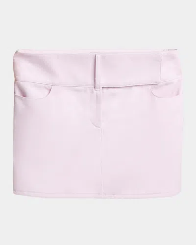 Courrèges Straight Mini Skirt In Salt Pink