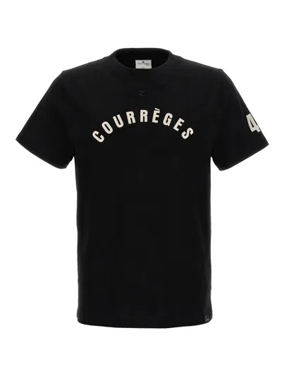 Courrèges Straight Printed T-shirt In Negro