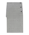 Courrèges Twill Houndstooth Skirt In Gray