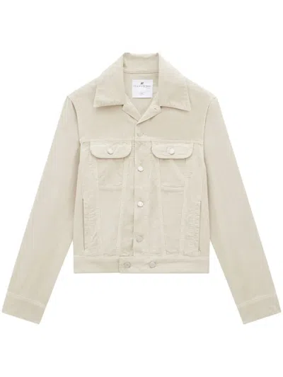 Courrèges Strap-detail Buttoned Shirt Jacket In Nude